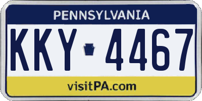 PA license plate KKY4467