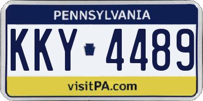 PA license plate KKY4489