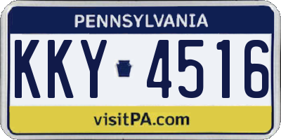 PA license plate KKY4516