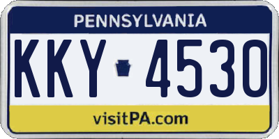 PA license plate KKY4530