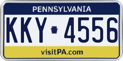 PA license plate KKY4556