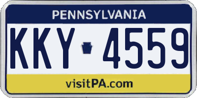 PA license plate KKY4559