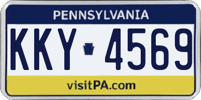 PA license plate KKY4569