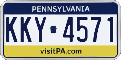 PA license plate KKY4571