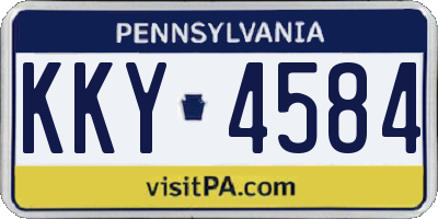PA license plate KKY4584
