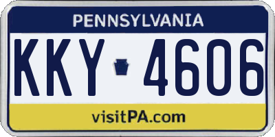 PA license plate KKY4606