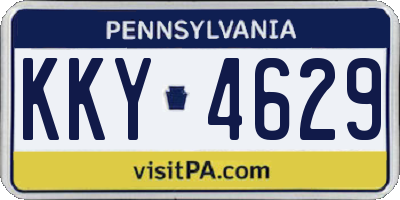 PA license plate KKY4629