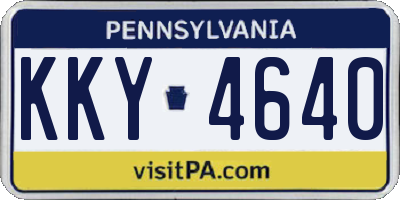 PA license plate KKY4640