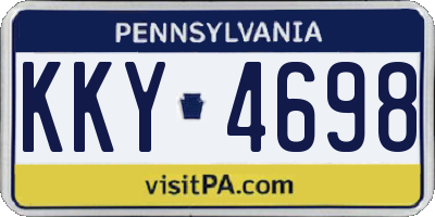PA license plate KKY4698
