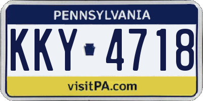 PA license plate KKY4718