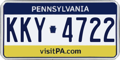 PA license plate KKY4722