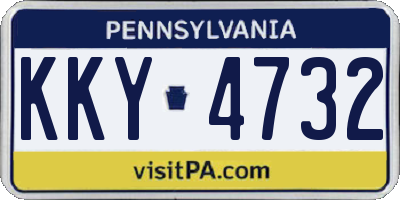 PA license plate KKY4732