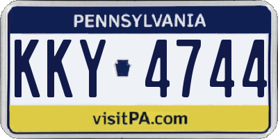 PA license plate KKY4744