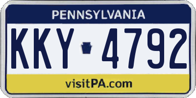 PA license plate KKY4792