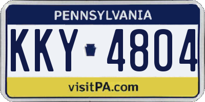 PA license plate KKY4804