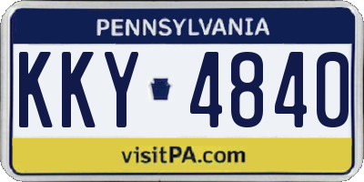 PA license plate KKY4840