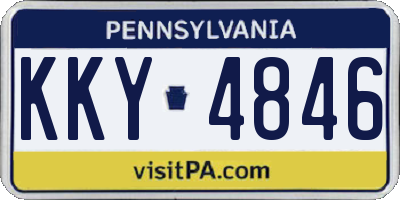 PA license plate KKY4846
