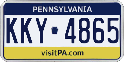 PA license plate KKY4865