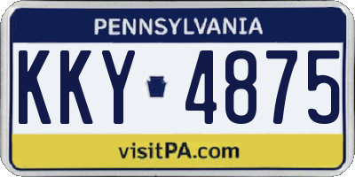 PA license plate KKY4875