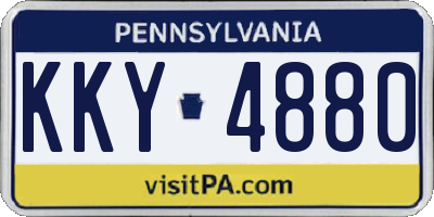 PA license plate KKY4880