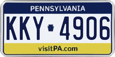 PA license plate KKY4906