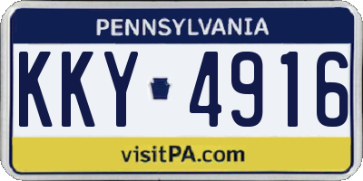 PA license plate KKY4916