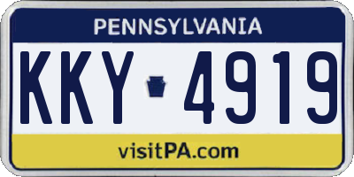PA license plate KKY4919