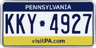PA license plate KKY4927