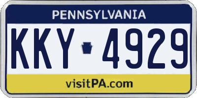 PA license plate KKY4929