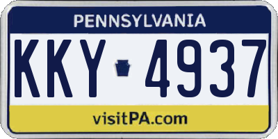 PA license plate KKY4937