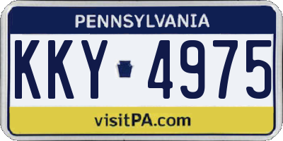 PA license plate KKY4975