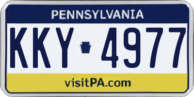 PA license plate KKY4977