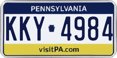 PA license plate KKY4984