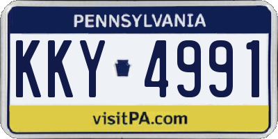 PA license plate KKY4991