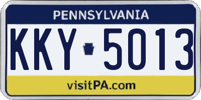 PA license plate KKY5013