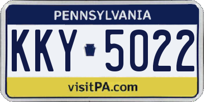 PA license plate KKY5022