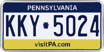 PA license plate KKY5024