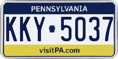 PA license plate KKY5037