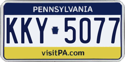 PA license plate KKY5077