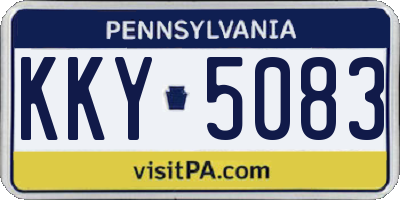 PA license plate KKY5083