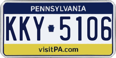 PA license plate KKY5106