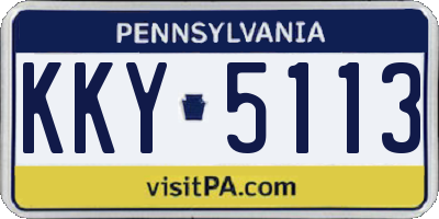 PA license plate KKY5113