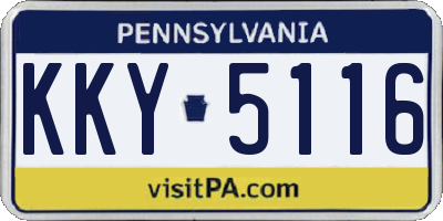 PA license plate KKY5116