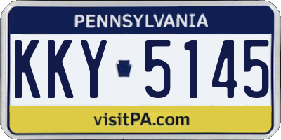 PA license plate KKY5145