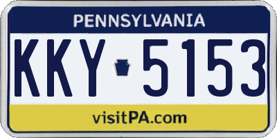 PA license plate KKY5153