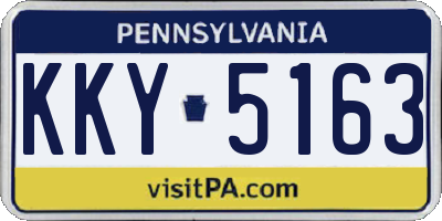 PA license plate KKY5163