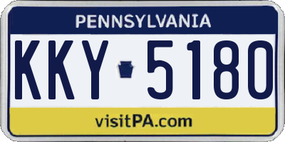 PA license plate KKY5180