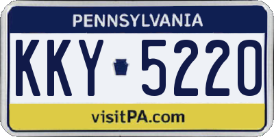 PA license plate KKY5220