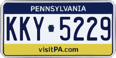 PA license plate KKY5229