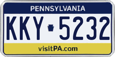 PA license plate KKY5232